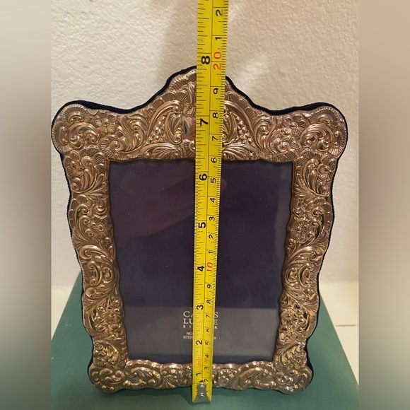 Vintage Carrs Lustre Sterling Silver Ornate 4x6 Picture Frame - Picture 10 of 12